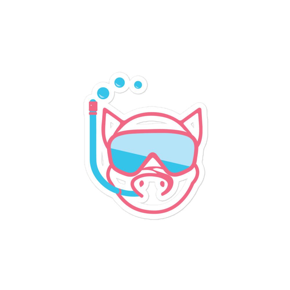 Snorkel Pig stickers