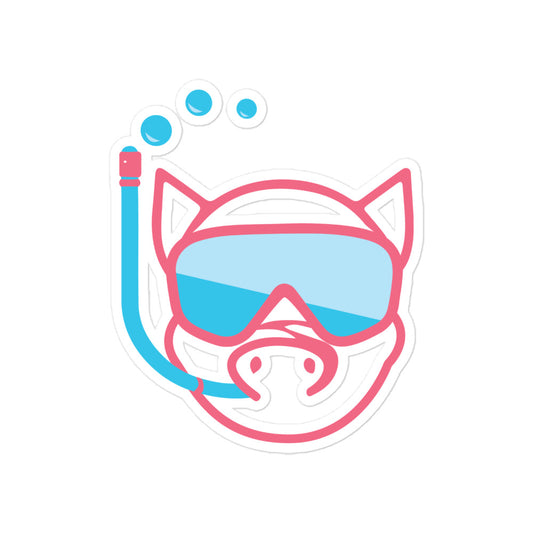 Snorkel Pig stickers