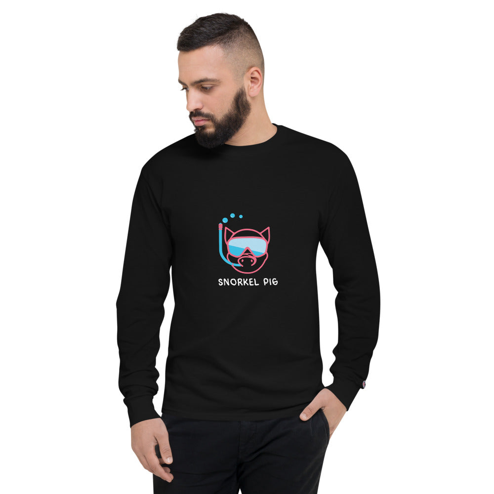 Men's Snorkel Pig Champion Long Sleeve Shirt